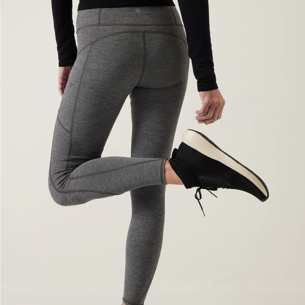 Athleta Rainier Heathered high rise tight grey size S like new